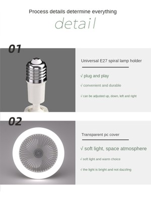 Uzaktan Kumandalı ve Işıklı Tavan Vantilatörü 30W LED Lamba Vantilatörü Akıllı Sessiz Tavan Vantilatörü E27 Dönüştürücü Taban Krem Rengi (Yurt Dışından)