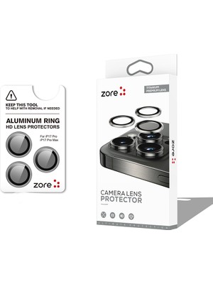 Apple iPhone 17 Pro Max Cl-12 Premium Safir Parmak Izi Bırakmayan Anti-Reflective Kamera Lens Koruyucu