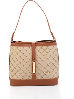 Bej 2 Taba  Kadın Omuz Çantası C06004221151