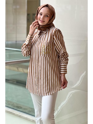Missemramiss 4927 Mssm Çizgili Gömlek