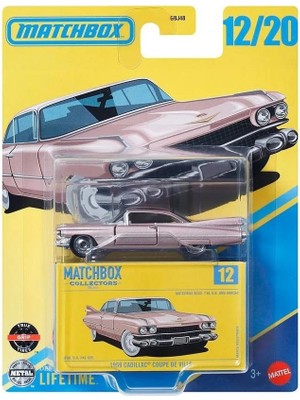 Matchbox 1959 Cadıllac Coupe De Vılle 1/48 Ölçekli Renkli Koleksiyon Aracı 3+ Yaş İçin GBJ48 - JCL29