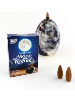 Darshan Incense Moon Dreams Geri Akış (Back Flow) Tütsü 10 Adet 1 Adet