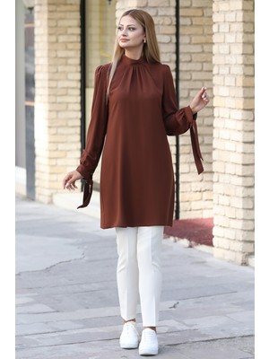 Esila Kol Detaylı Pantolon & Tunik Tesettür Takım