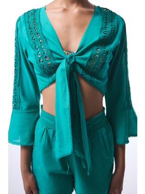 Yeşil West V Yaka Plaj Üstü