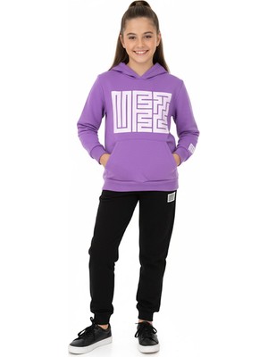 Crassi Kız Çocuk Eşofman Takımı Kapüşonlu Cepli