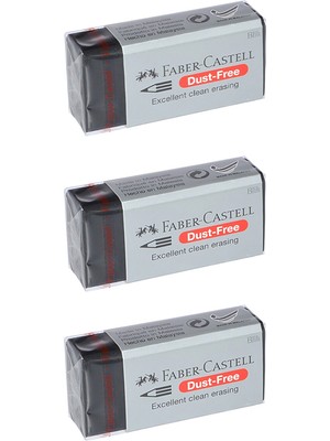 Faber Castell Dust Free Silgi Siyah 3 Adet 187171