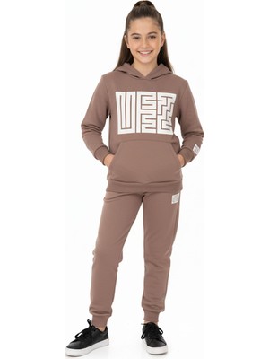 Crassi Kız Çocuk Eşofman Takımı Kapüşonlu Cepli