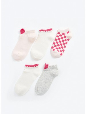 Lcw Kids Pembe Kız Çocuk Patik Çorap 5'li