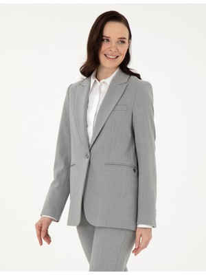 Pierre Cardin Kadın Gri Slim Fit Ceket 50290364-VR024