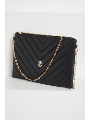 Armine Trend Baklava Desenli Cüzdan Çanta-Siyah ARM143