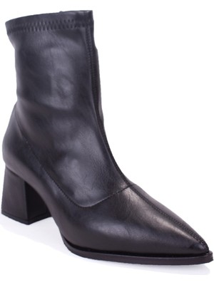 Dagoster DZA07-1277201 Siyah Klasik Topuklu Kadın Bot