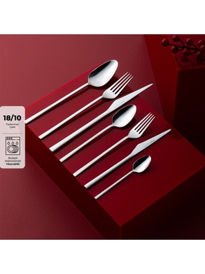 Emsan Alba 84 Parça 12 Kişilik Kutulu Çatal Kaşık Bıçak Takımı