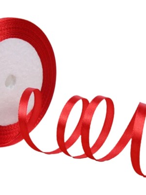 Saten Kurdele 2 cm 10 Metre Kırmızı