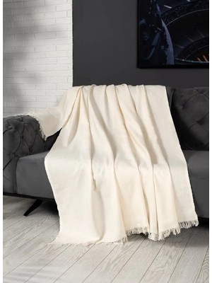 Alinda Pamuklu Maxi Boy Kolları Kapatan Kaymaz Terletmez Koltuk Örtüsü (170X300) - Naturel (Krem)