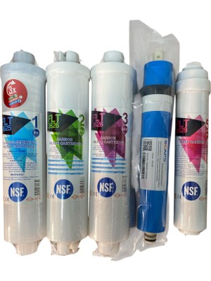 Su Arıtma Filtresi Kapalı Kasa Nsf Onaylı Premium 5 Aşamalı Filtre Seti Inline Filtre Sistemi
