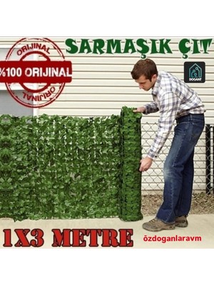 Rulo Yapay Sarmaşık Yaprağı Çit,  Duvar Dekorasyonu,  Gizlilik Çiti,  Yaprak Ekran, Dış Mekan Iç Mekan,1x3 Metre