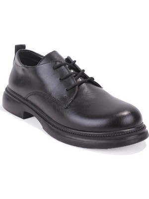 Dagoster DZA07-8892680 Siyah Günlük Bağcıklı Loafer Kadın Ayakkabı
