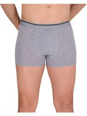 Berrak 1097 Erkek Likralı Boxer 3lü Paket Gri M