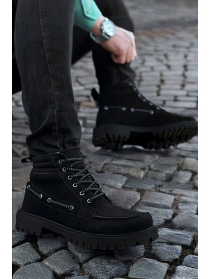 Big King Siyah Erkek Klasik Bot Kısa Topuklu ve Koku Yapmayan İç Astar ile Rahat Kullanım