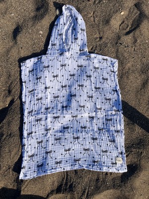 %100 Organik Pamuk Siyah Fiyonk Müslin Panço (2-4 Yaş)