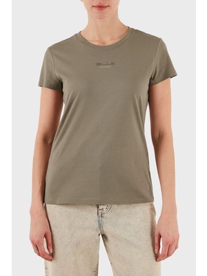 Armani Exchange Logolu Pamuklu Slim Fit Bisiklet Yaka T Shirt Bayan T Shirt XW001369 AF10356 U6242