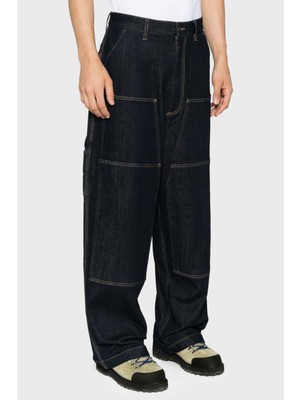 Emporio Armani Streç Pamuklu Dikiş Detaylı Relaxed Fit Kargo Pantolon Erkek Pantolon EM003159 AF17809 MB001