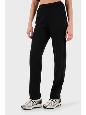 Emporio Armani Pamuklu Regular Fit Lastikli Bel Düz Paça Pantolon Bayan Pantolon EW001362 AF10002 UC001