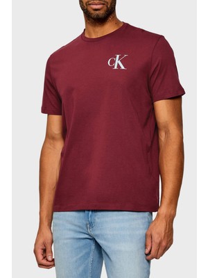 Calvin Klein Logolu Pamuklu Regular Fit Bisiklet Yaka T Shirt LV04RD865GWCV Erkek T Shirt LV04RD865G Wcv