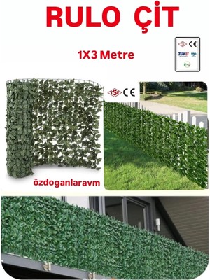 Yapay Yaprak  Rulosu, Gizlilik Çiti Plastik Yapraklar Ekranlar Duvar Peyzaj Çitleri Korumalı Bahçe Çit Kafesi 1x3 Metre