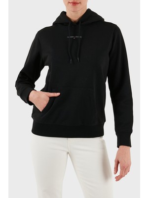 Tommy Jeans Pamuklu Regular Fit Kapüşonlu Logolu Sweat Bayan Sweat DW0DW21963 Bds