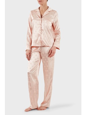 Guess Sylvie Tamamı 4g Logolu Regular Fit Uzun Kollu Pijama Takımı O5BX05W4732 Bayan Pijama Takımı O5BX05 W4732 F6Z9