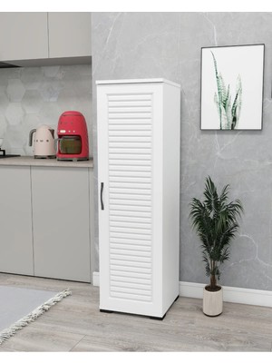 Irmak Mobilya Çok Amaçlı Membran Kapaklı Dolap Mutfak Dolabı Kiler Dolabı Tek Kapaklı Çok Amaçlı Banyo Dolabı Tek