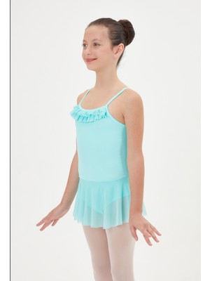 Lace & Tulles Yeşil Etekli Bale Elbisesi Antrenman Gösteri Mayosu Kıyafeti Kostümü