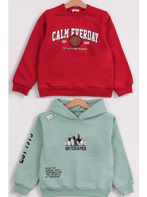 Erkek Çocuk 2'li Paket Basic Sweatshirt