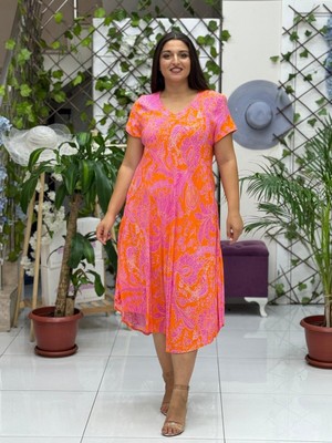 FRD17023 Viskon Feride Elbise