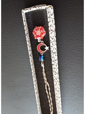 Dikiz Ayna Süsü Nazar ve Cevşen Dualı Kırmızı Boncuklu