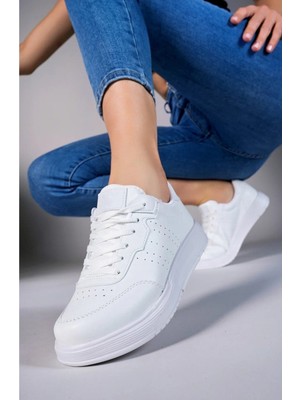 Darkstep 015 Beyaz Hafif Rahat Ortopedik Kadın Spor Ayakkabısı