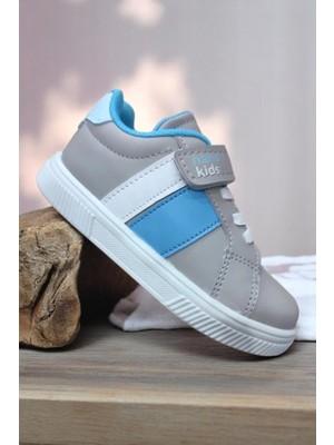784 Gri Hafif Rahat Günlük Erkek Çocuk Spor Ayakkabı