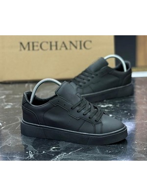 777 Siyah Düz Taban Rahat Günlük Erkek Klasik Spor Ayakkabı