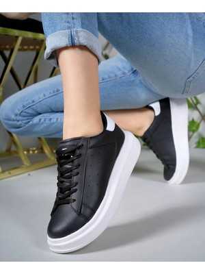 577 Siyah Rahat Hafif Ortopedik Günlük Kadın Spor Ayakkabı