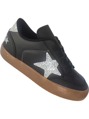 Arvenzo 9935 Siyah Sim Detaylı Ipli Kız Çocuk Ayakkabı