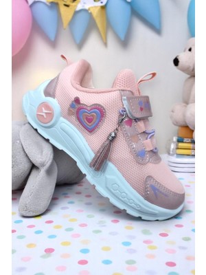 Riox 6801 Pudra Hafif Rahat Kız Çocuk Spor Ayakkabısı