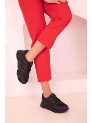 Siyah-Siyah Kadın Sneaker 18241