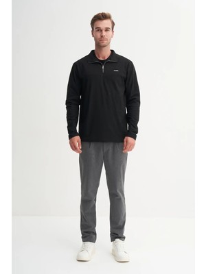 Cazador Regular Fit Likralı Ince Polar Dik Yaka Fermuarlı SWEATSHIRT-53080