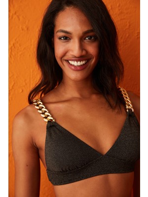 Penti Siyah Audrey Bralette Bikini Üstü