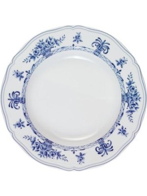 Le Coq Porcelaine Neos Anthiros - Mavi Desenli Çorba ve Makarnalık Çukur Tabak 24 cm – Avrupa Üretimi İthal Porselen