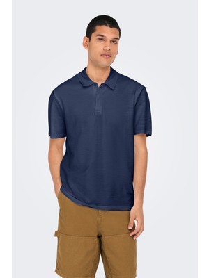 Only & Sons Onskian Pamuklu Regular Fit Düğmeli Polo Yaka T Shirt Erkek Polo Yaka T Shirt 22028694