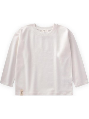 Mevsimlik Basic T-Shırt 8-14 Yaş Kırık Beyaz