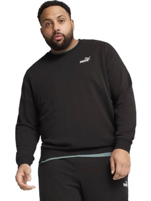 Ess Small No. 1 Logo Crew 68256401 Erkek Siyah Sweatshirt