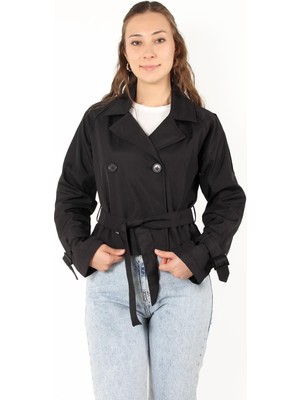 5970 Kısa 4 Düğme Trençkot